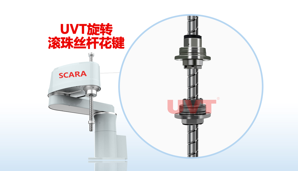 UVT滚珠丝杆花键——在SCARA机器人应用领域迎来新篇章